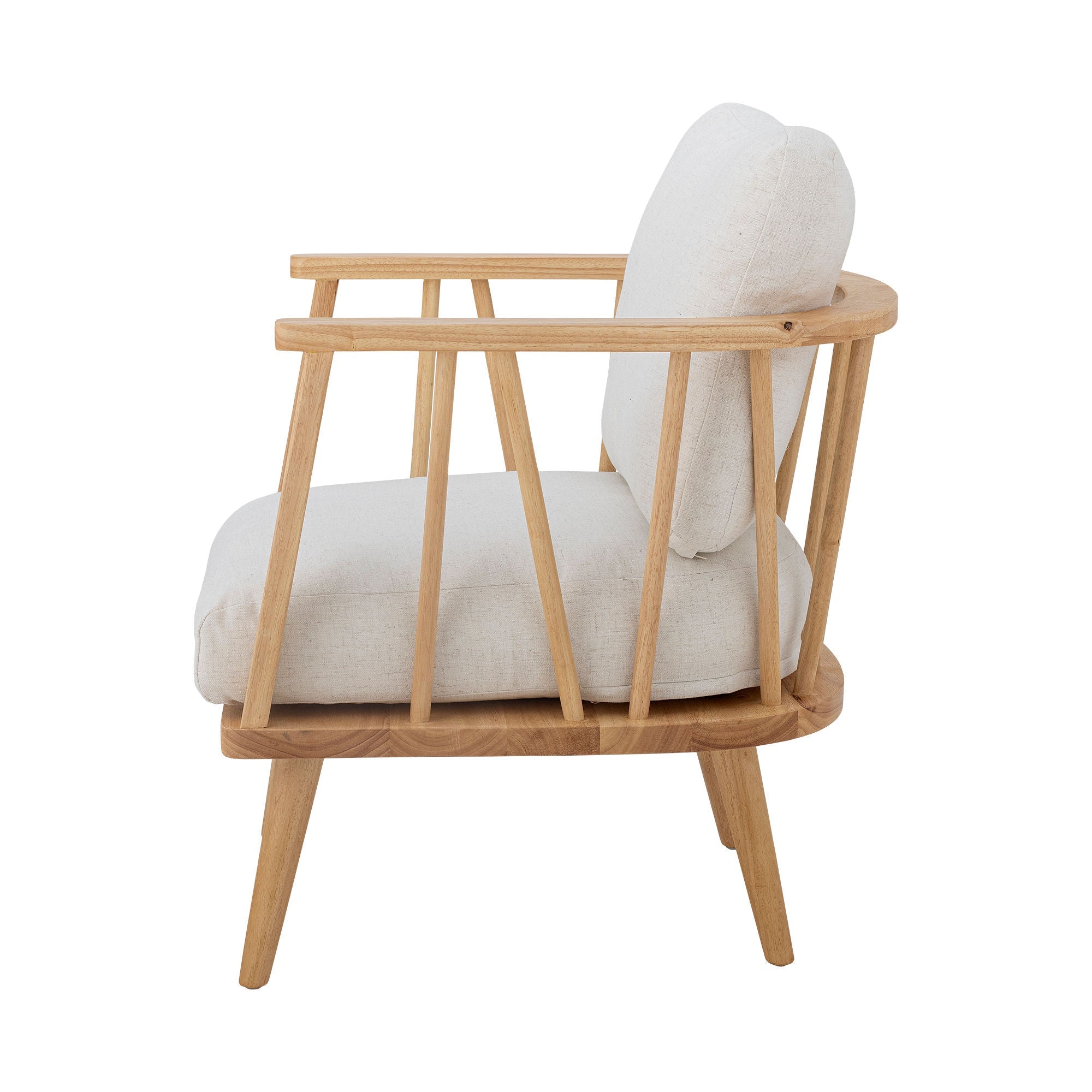 Creative Collection Millor Lounge Chair, Nature, Rubberwood