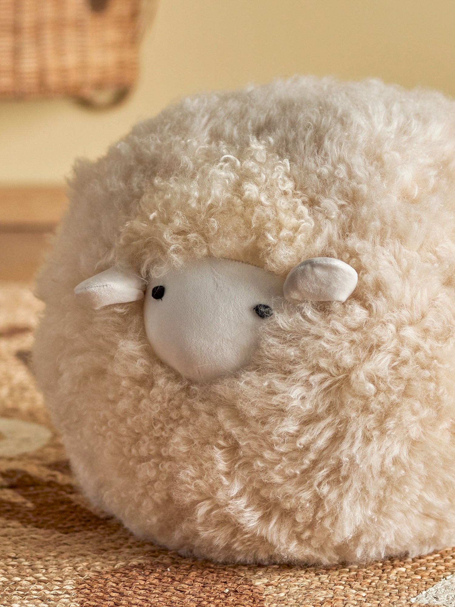 Bloomingville MINI Rubert Soft toy, Nature, Lambskin