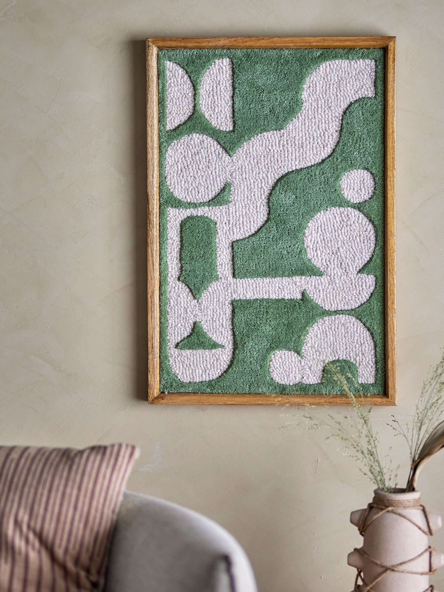 Bloomingville Longton Wall Decor, Green, Wool