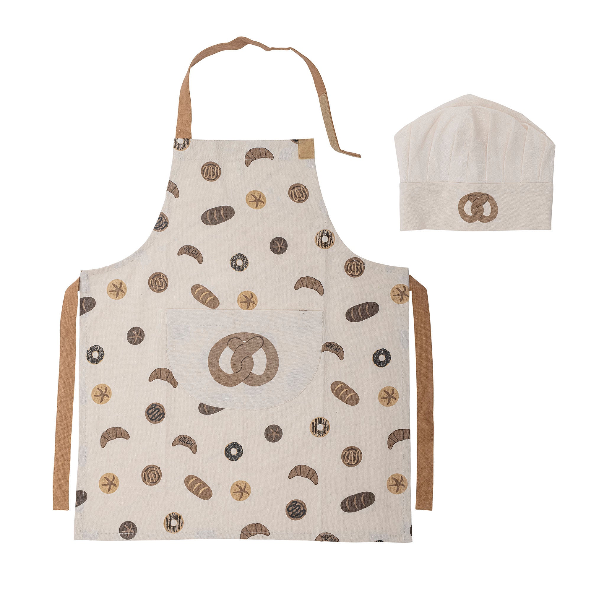 Bloomingville MINI Snorre Apron, Brown, Cotton