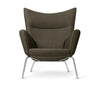 Carl Hansen Chaise d'aile CH445, acier / passion 1101