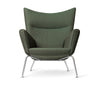 Carl Hansen Chaise d'aile CH445, acier / passion 3101