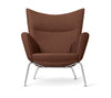 Carl Hansen Chaise d'aile CH445, acier / passion 7101