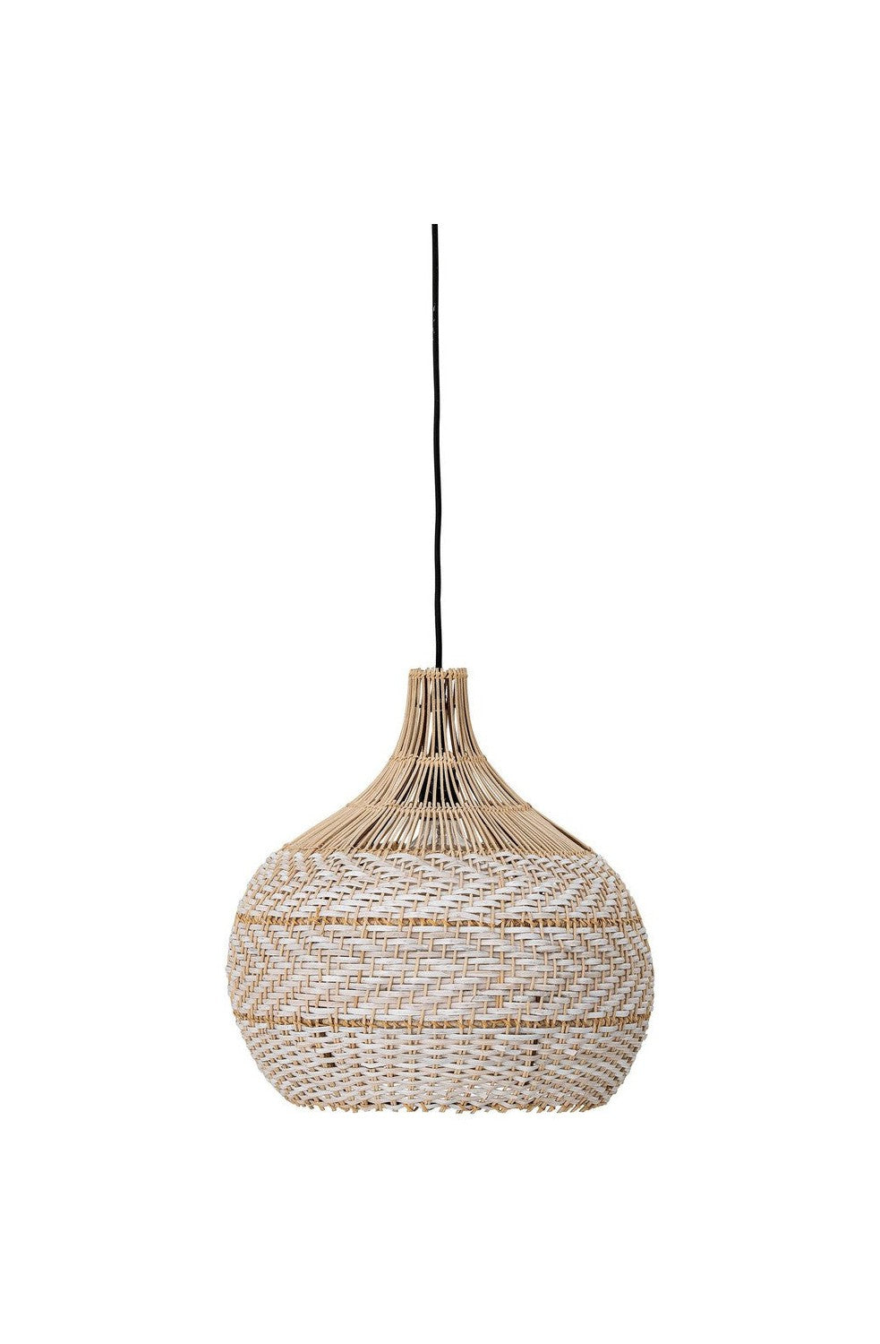 Creative Collection Christa Pendant Lamp, White, Cane