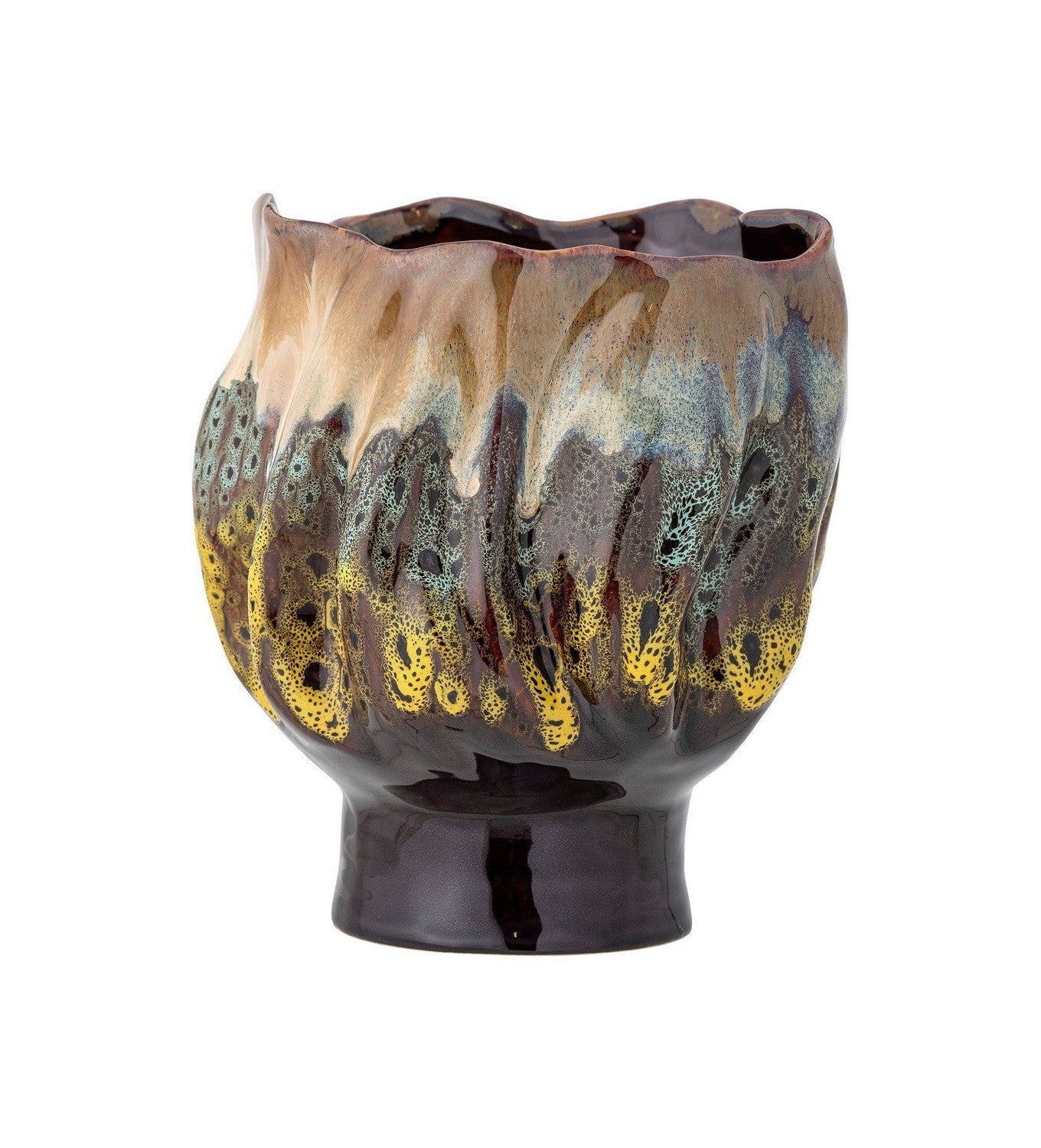 Creative Collection Mahnoor Flowerpot, Brown, Stoneware