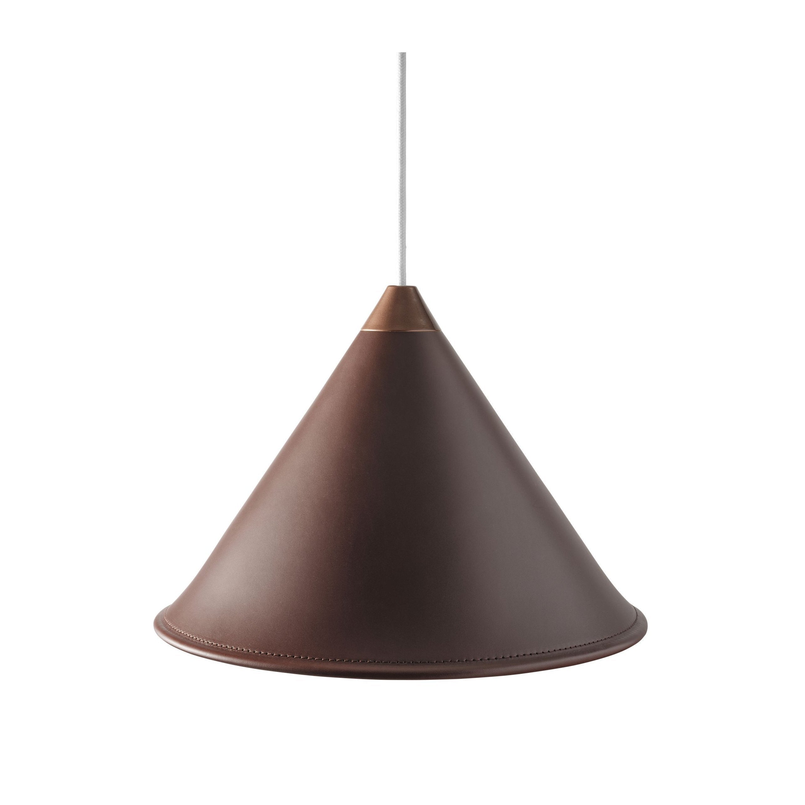 [product_category]-Cuero Namibia Pendant ø 25 Cm, Chocolate/Copper With White Cable-Cuero-7340172636410-1500432-CUE-1