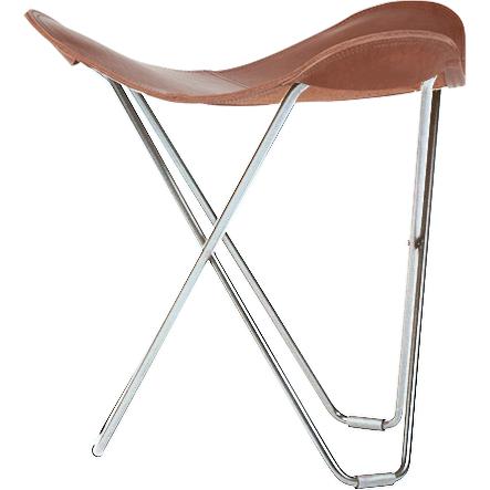 [product_category]-Cuero Pampa Flying Goose Stool, Oak/Chrome-Cuero-7340172614500-1450-CUE-1