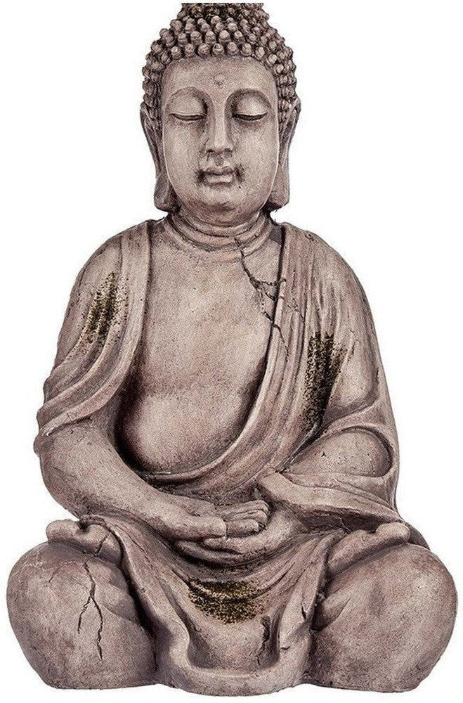 Decorative Garden Figure Buddha Grey Polyresin (25 x 50,5 x 32,5 cm)