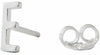 Design Letters Boucle d'oreille avec lettre, argent, e