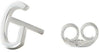 Design Letters Boucle d'oreille avec lettre, argent, g