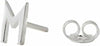 Design Letters Boucle d'oreille avec lettre, argent, m