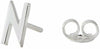 Design Letters Boucle d'oreille avec lettre, argent, n