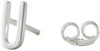 Design Letters Boucle d'oreille avec lettre, argent, u