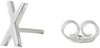 Design Letters Boucle d'oreille avec lettre, argent, x