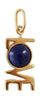 Design Letters Grand Love Pendant 18K Gold plaqué, lapis lazuli bleu