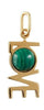 Design Letters Grand PENDANT LOVE PENDANT 18K GOLD PLADE, MALACHITE GREEN