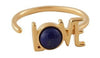 Design Letters Great Love Ring 18K Gold plaqué, lapis lazuli bleu