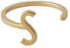 Design Letters Anneau de lettre a z, 18k plaqué d'or, S