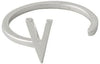 Design Letters Anneau de lettre A Z, 925 STERLING SILP, V