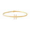 Design Letters Mon bracelet H Bangle, Silver à l'or 18K