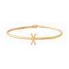 Design Letters Mon bracelet X Bangle, argent en or 18 carats