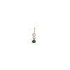 Design Letters Perle Stick Charm 4 mm Pendant Gold plaqué, malachite vert