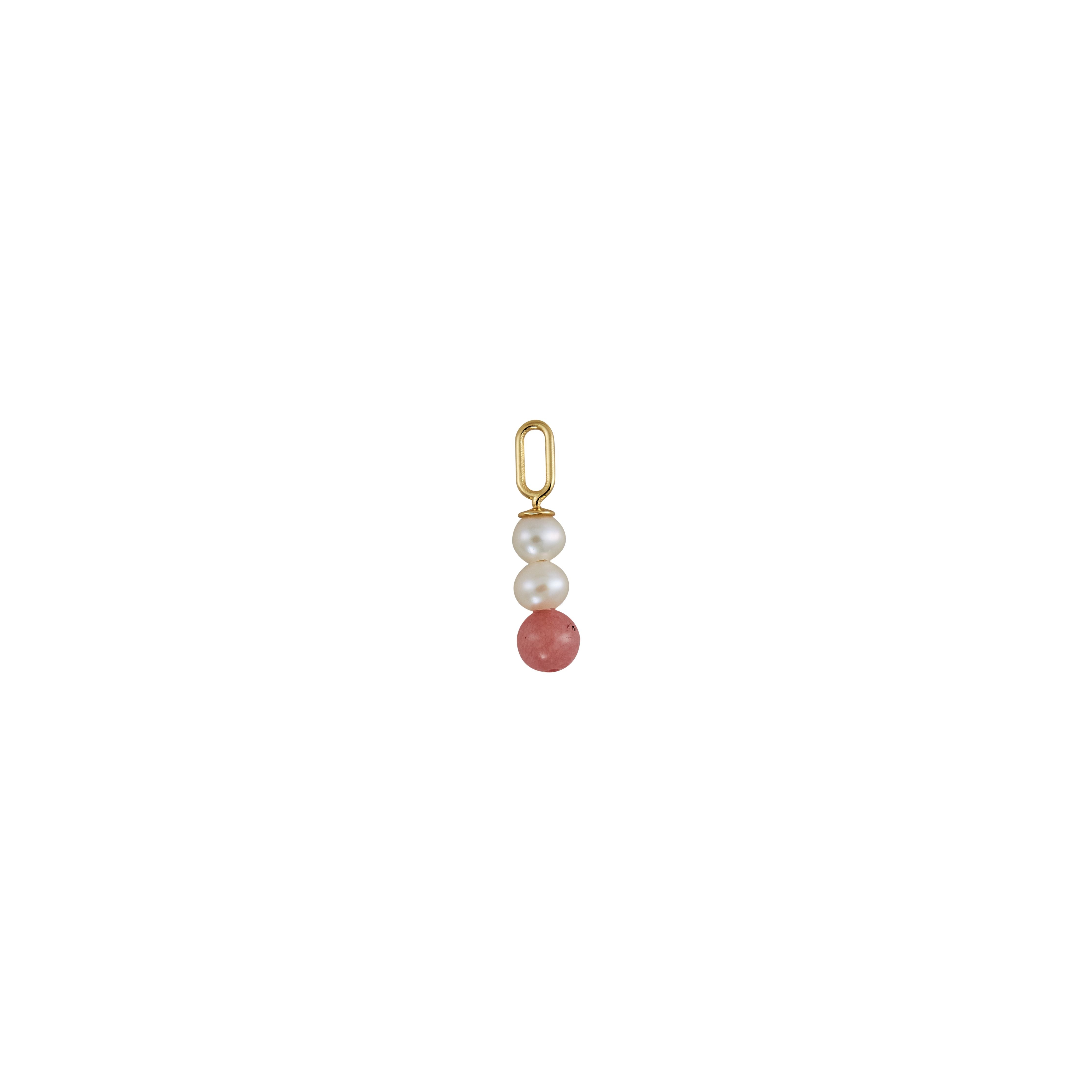 [product_category]-Design Letters Pearl Stick Charm 4 Mm Pendant Gold Plated, Red Chrosite-Design Letters-5710498190316-90301002RHCHROSITE-DES-1