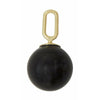 Design Letters Pendentif en pierre PENDANT 8 mm 18 km argent plaqué, agate noir