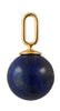Design Letters Pendentif en pierre PENDANT 8 mm 18 km argent plaqué, lapis lazuli bleu