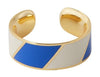 Design Letters Striped Candy Bangle, Cobalt Blue/White