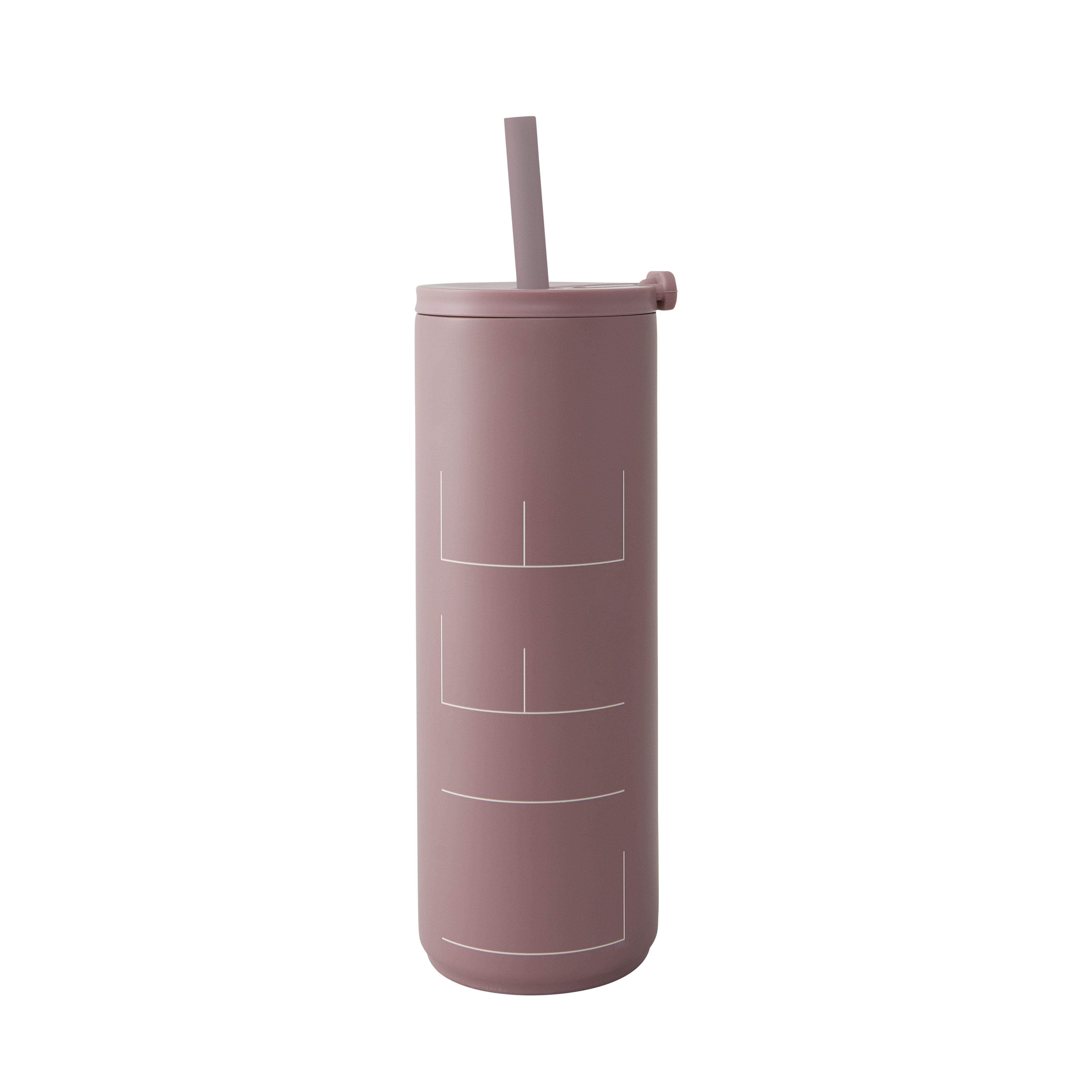 [product_category]-Design Letters Travel Thermal Straw Cup 500 Ml, Ash Rose-Design Letters-5710498190149-30101023ARLIFE-DES-1