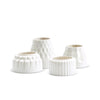 Dottir Alba Flock Votive 4 Candle Holder, White