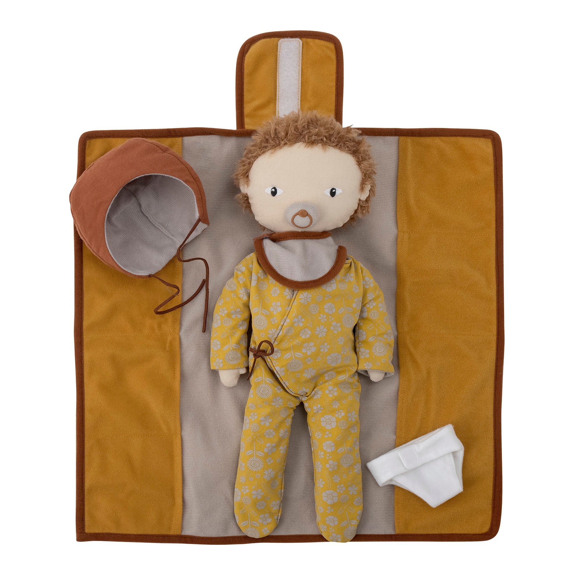 Bloomingville MINI Nalle Doll, Brown, Cotton