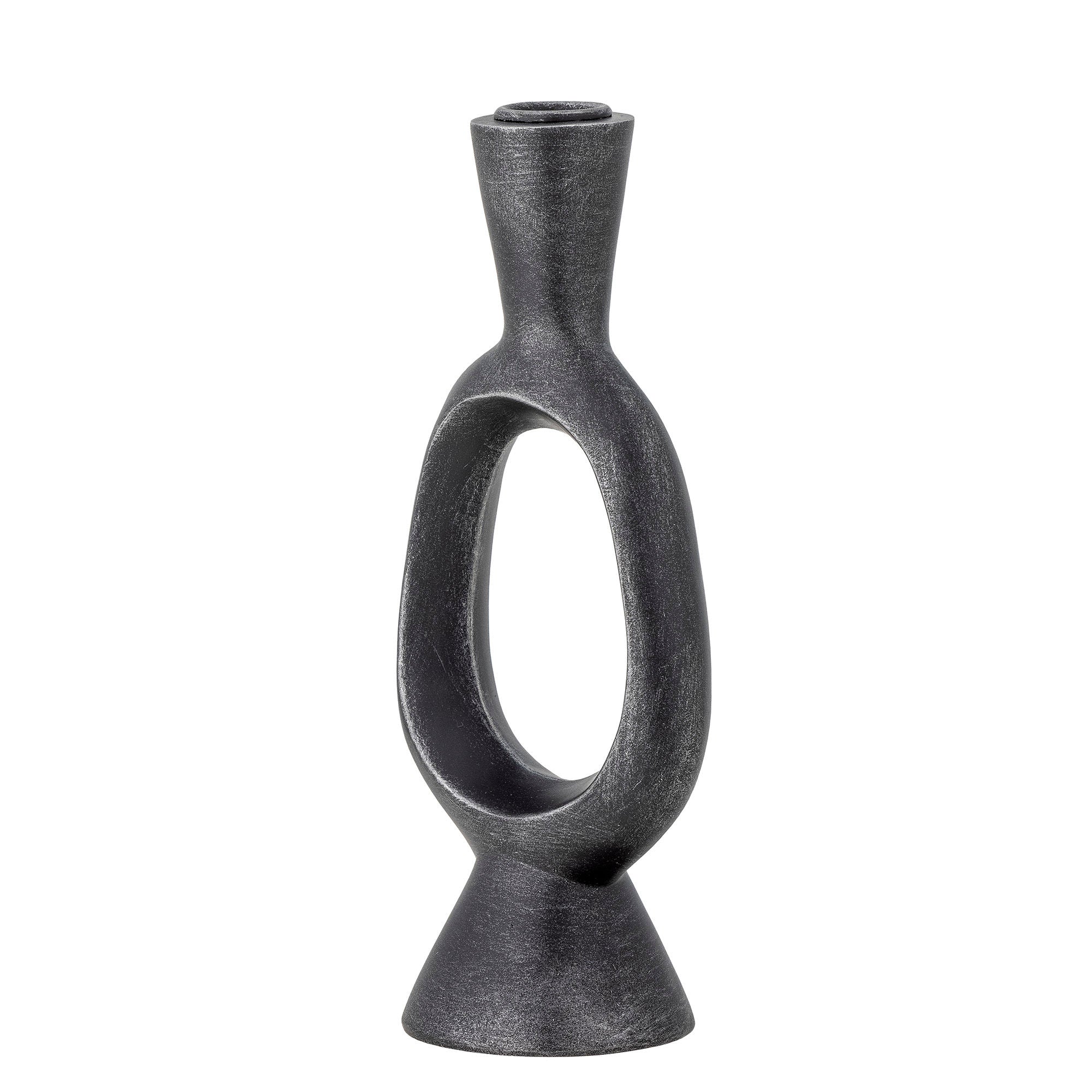 Bloomingville Bijan Candle Holder, Black, Polyresin