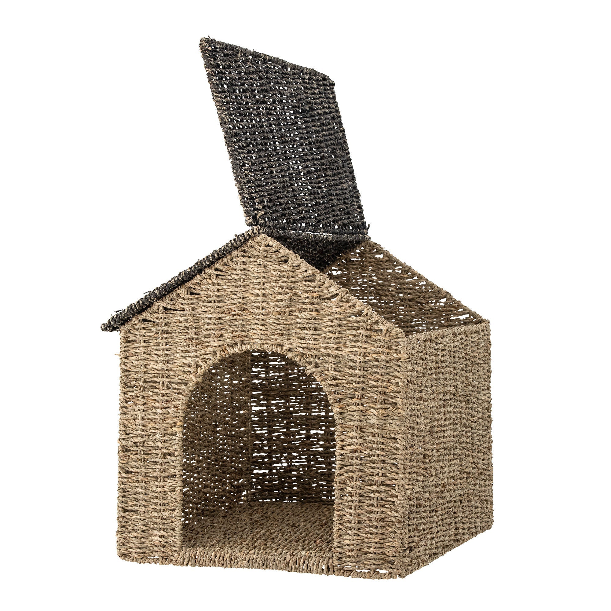 Bloomingville MINI Fredie Basket w/Lid, Nature, Seagrass