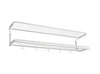 Essem Design Étagère de chapeau classique 120 cm, blanc