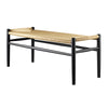 Fdb Møbler J83 B Bækmark Bench, Black/Natural Braid