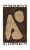 Ferm Living Tapis abstrait petit, marron / off blanc