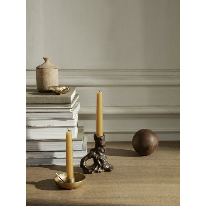 [product_category]-Ferm Living Ditto Candle Holder Single, Dark Brown-Ferm Living-5704723276630-1104264697-FER-5