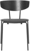 Ferm Living Chaise Herman, cuir noir / noir