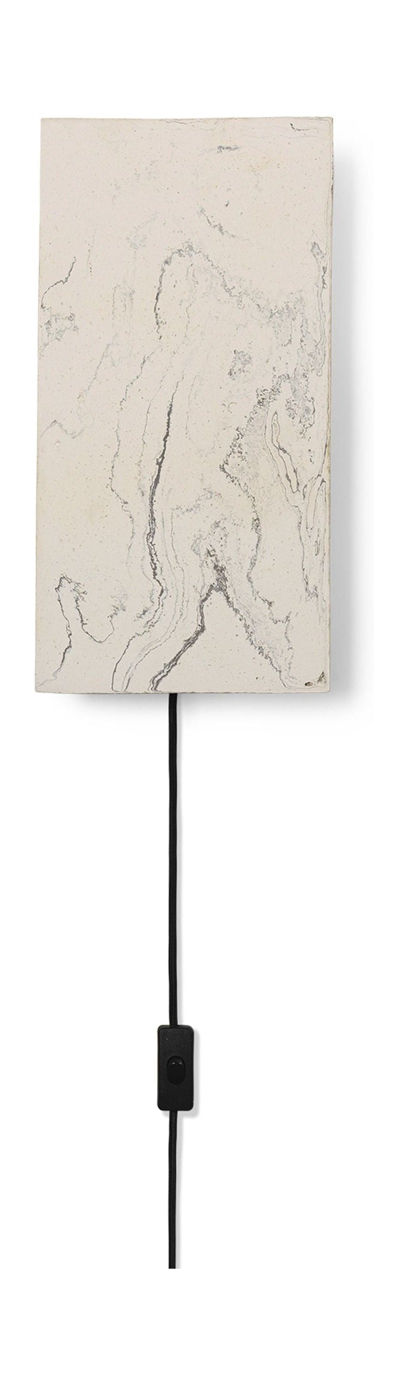 Ferm Living Argilla Wall Lamp Rectangular, Marble White