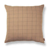 Ferm Living Brown Cotton Cushion, Grid