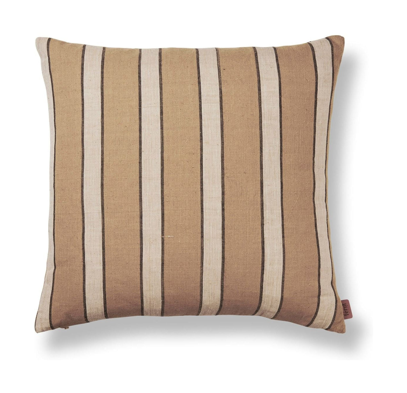 Ferm Living Brown Cotton Cushion, Lines