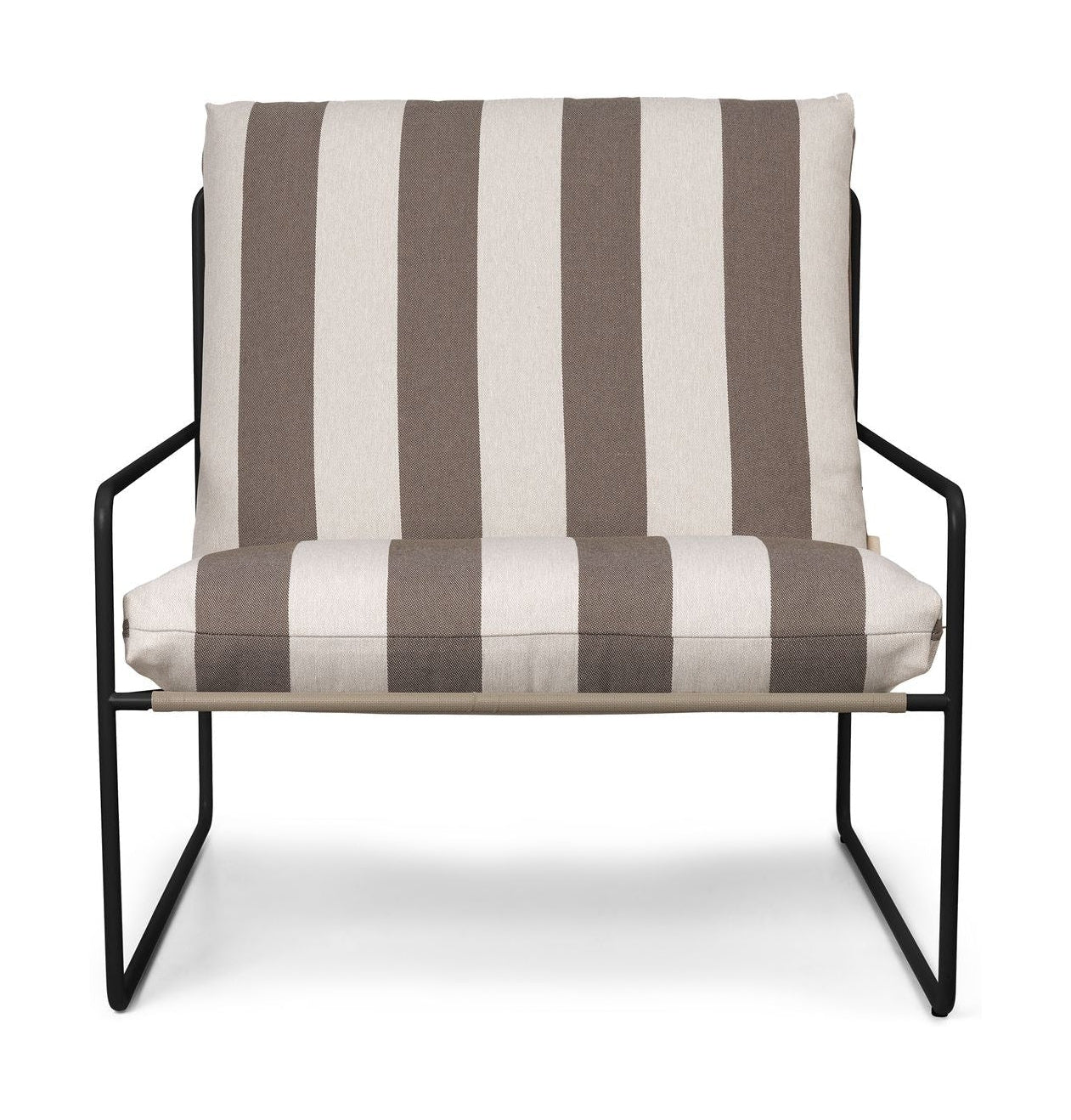 Ferm Living Desert 1 Seater Stripe, Black/Chocolate