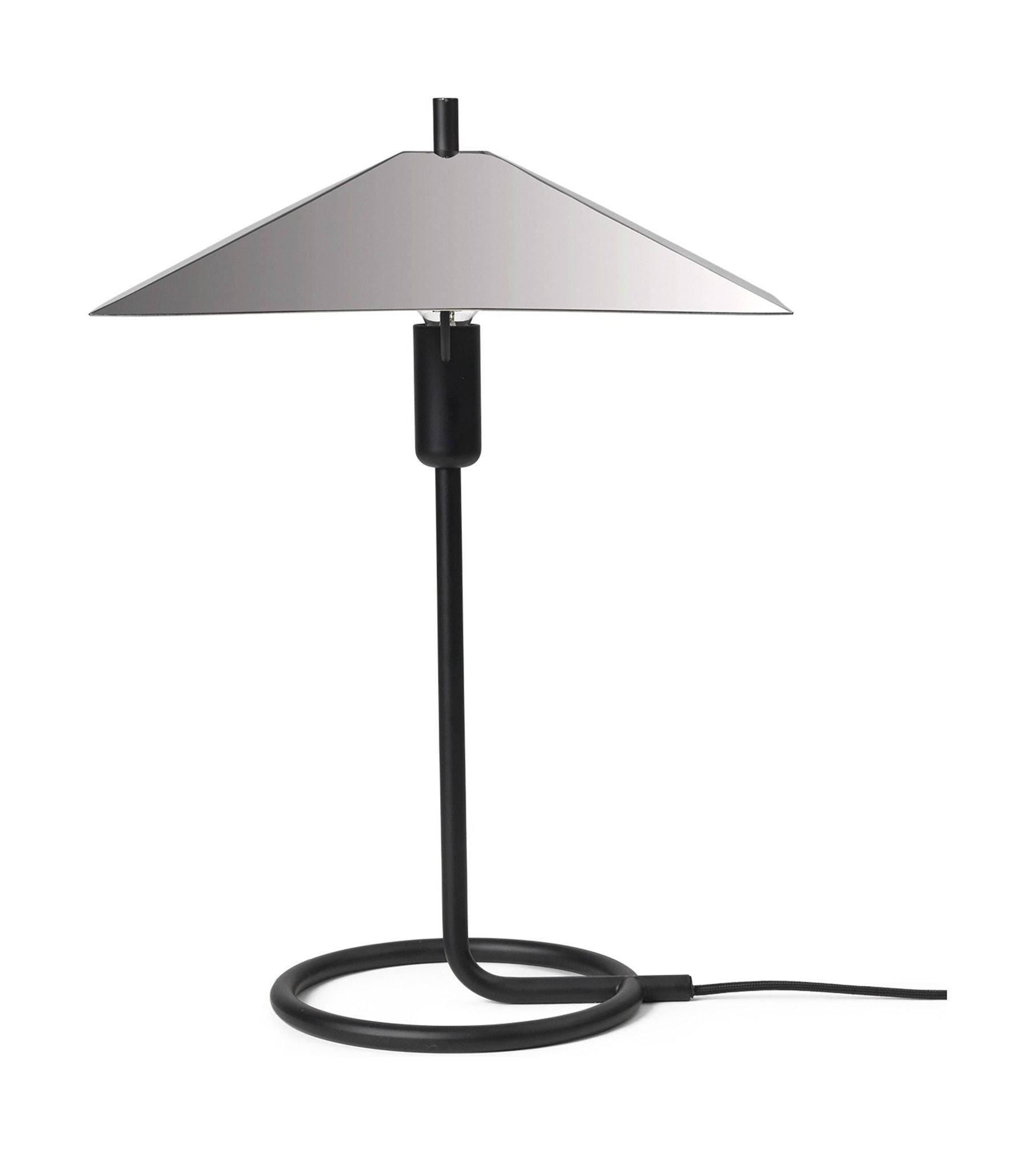 Ferm Living Filo Table Lamp, Square, Black/Mirror Polished