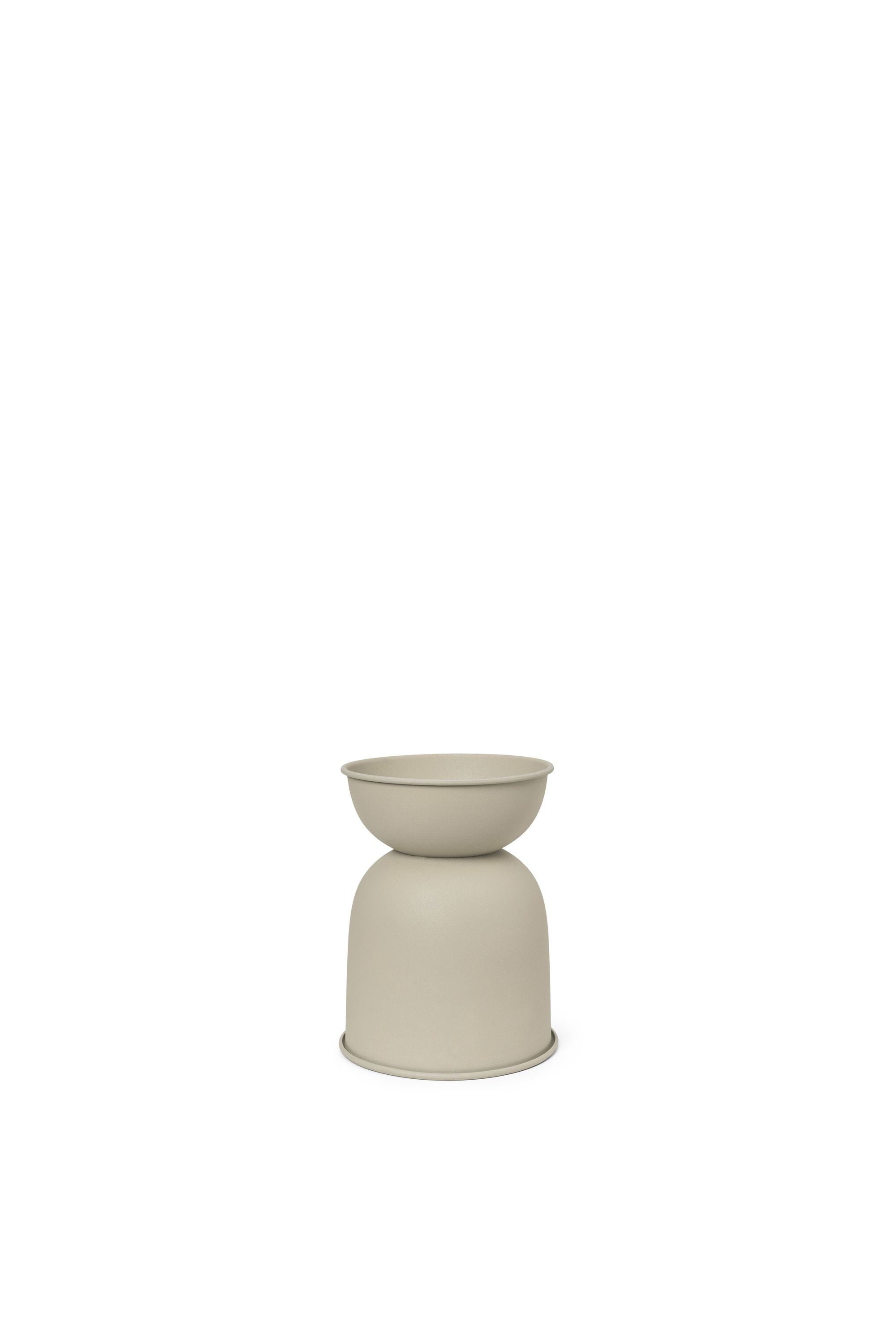 Ferm Living Hourglass Pot, Extra Small, Cashmere