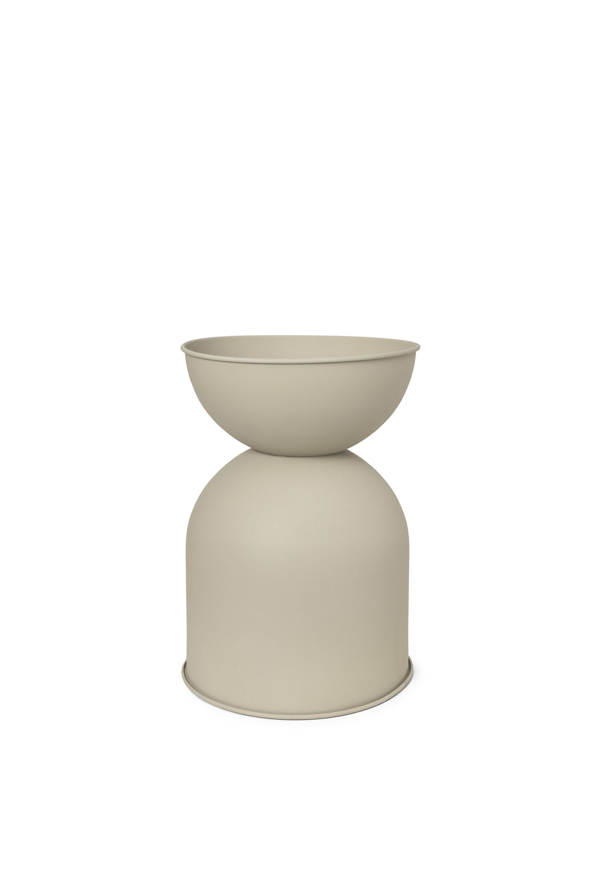 Ferm Living Hourglass Pot, Medium, Cashmere