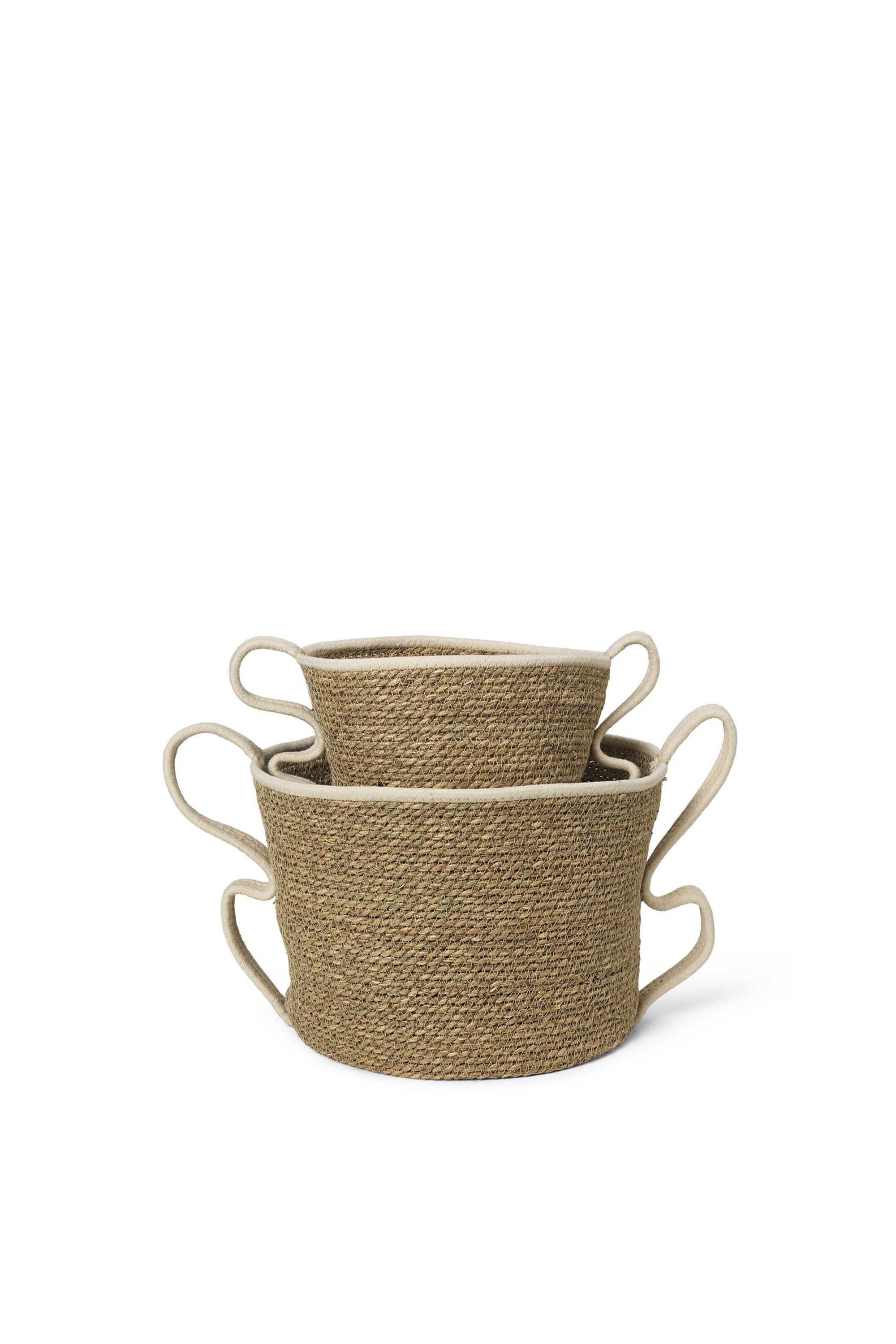 Ferm Living Verso Baskets Set Of 2, Off White