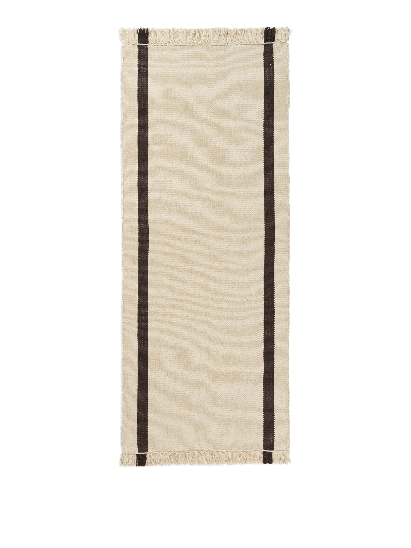 Ferm Living Calm Kelim Runner 80 X 200 Off White/Coffee