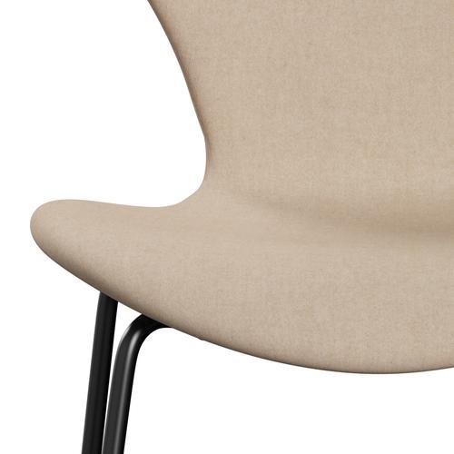 [product_category]-Fritz Hansen 3107 Chair Full Upholstery, Black/Divina Md Crème-Fritz Hansen-3107FU-DMD203-DRBL-FRI-6